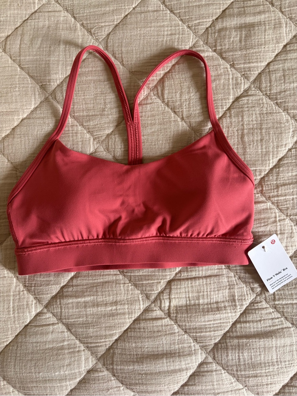 lululemon athletica Flow Y Nulu Coral Pink Strappy Sports Bra 4